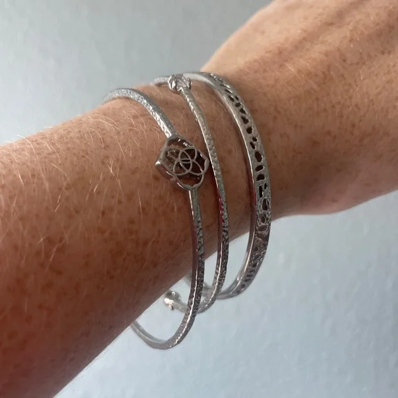 Kendra Scott Silver Set of 3 Bracelets - Picture 2 of 8